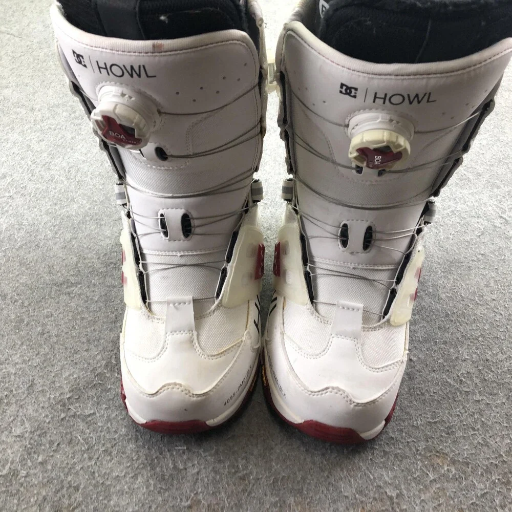 DC Snowboard Boots Mens 7.5 White HOWL BOA Zonal Lacing Vibram UniLite